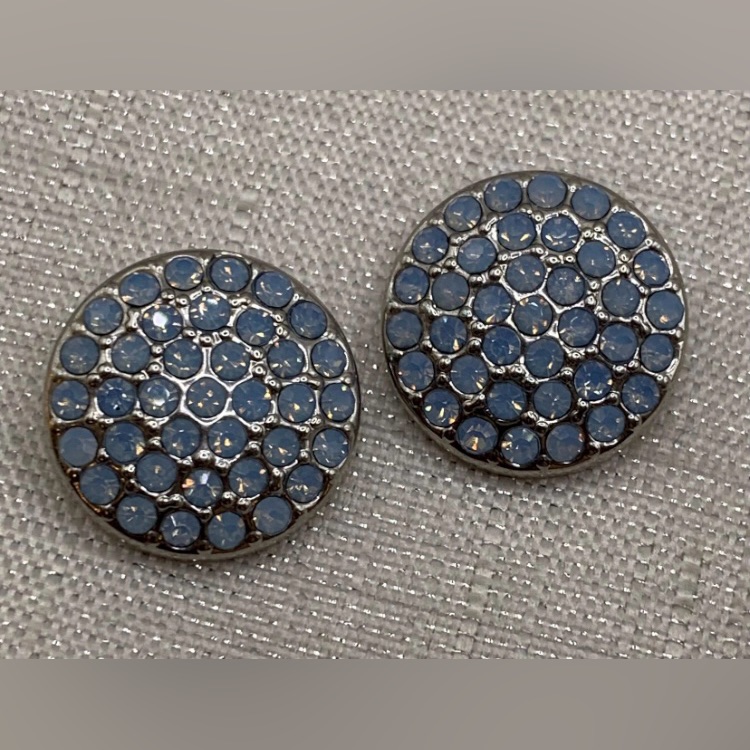 Cloudy Blue Matching Sugar Snap Button Charms - Ginger Snaps & Co. - Set Of 2